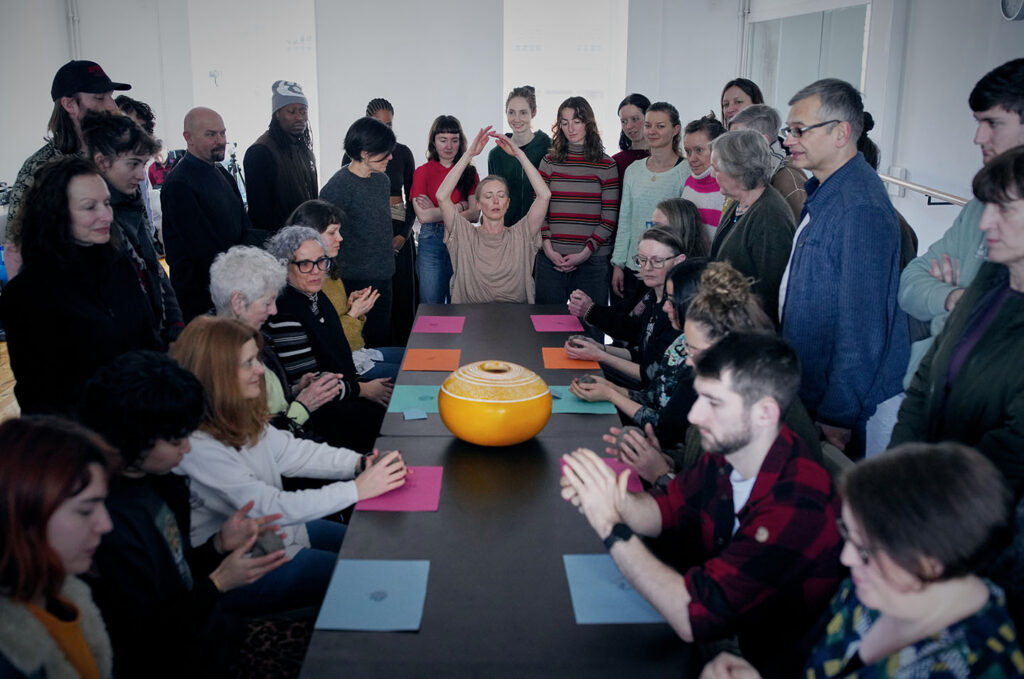 Justine Cooper channels the invisible as participants mould clay into effigies of their organs. © Maurice Gunning