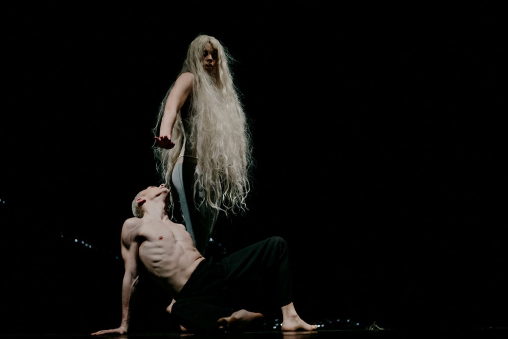 Adrijana Danchevska Rovchanin and Luka Gjorgjievski in Mockumentary. © Jovana Semiz